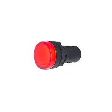 Avisador luminoso rojo 22,5 mm luz fija PL22 115-230V