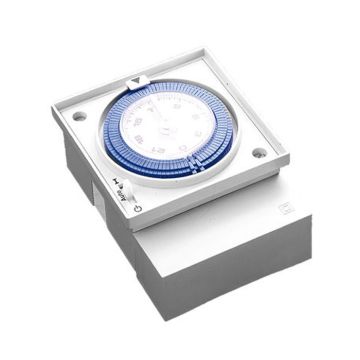 Interruptor horario analógico modular o trascuadro semanal con reserva