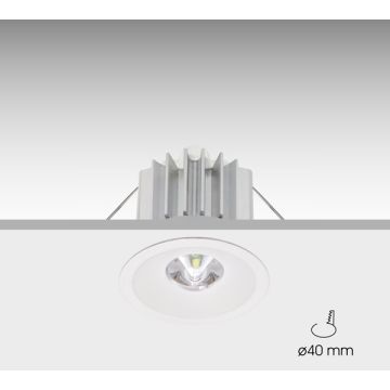 Luminaria Izar LED N30 antipánico blanca