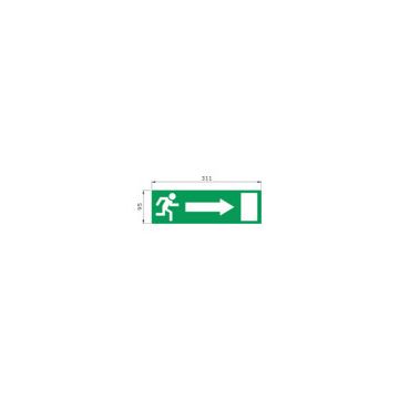 Rótulo Argos flecha puerta derecha verde