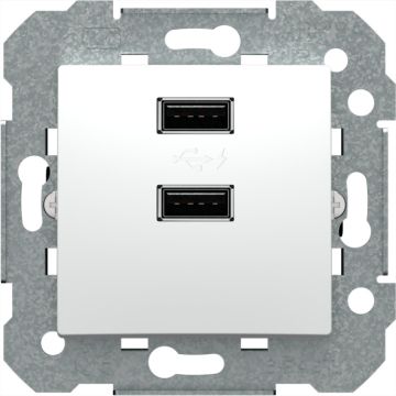 Viva, cargador doble usb 2100ma blanco polar