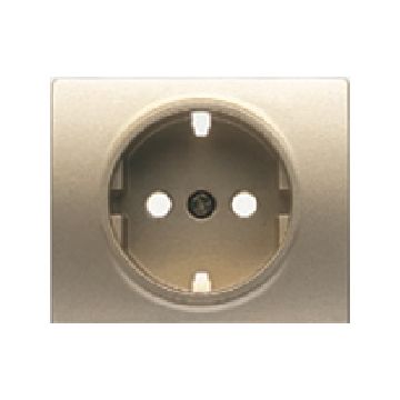 Mega, tapa base enchufe seguridad bronce niebla