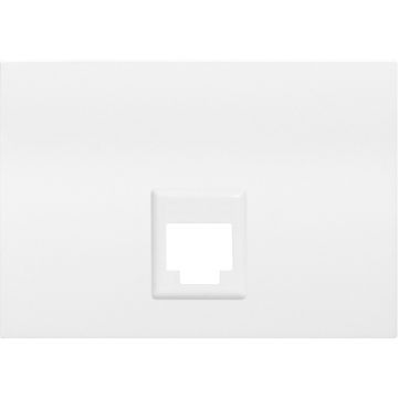 Coral, tapa toma telefono rj11 y conector rj45, blanco