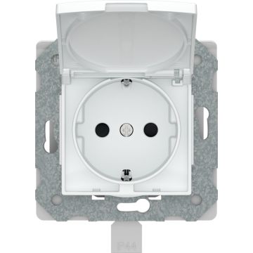 Viva, Schuko, emborne rapido, ip44, Viva, blanca sin garras 16 a 250 vac