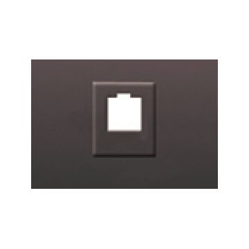 Coral, tapa toma telefono rj11 y conector rj45, gris lava