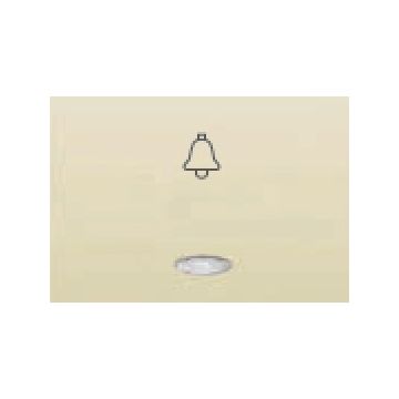 TECLA PULSADOR TIMBRE CON DIFUSOR SERIE CORAL EN BEIGE