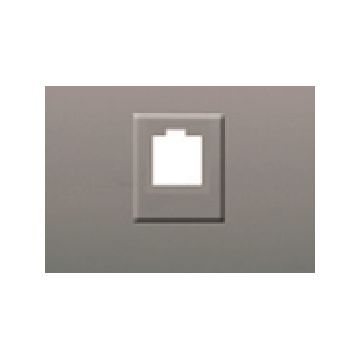 Coral, tapa toma telefono rj11 y conector rj45, gris sombra
