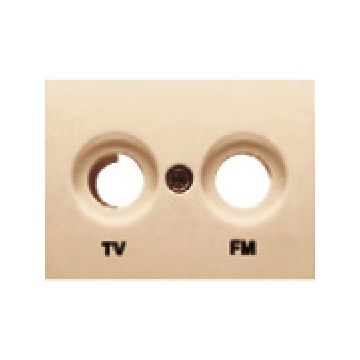Coral, tapa tv-fm, dorado perlado