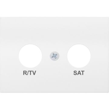 Coral, tapa r/tv-sat, blanco