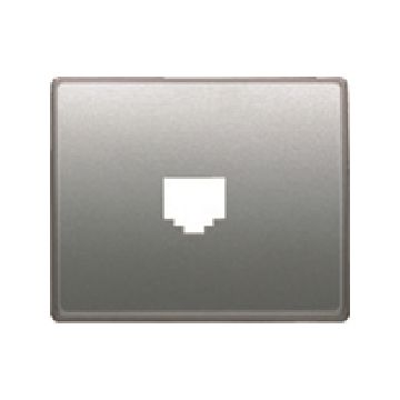 Mega, tapa toma telefono (8 vias rj-45) aluminio fusion