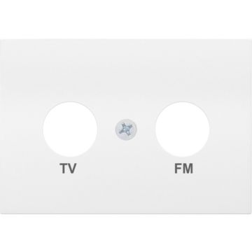 Coral, tapa tv-fm, blanco