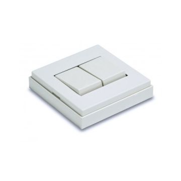 Doble conmutador 10A 250V blanco nieve