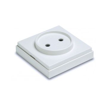 Base superficie sin toma tierra 10A 250V blanco nieve