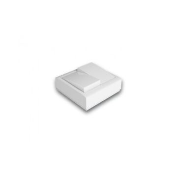 Doble conmutador superficie 10A 250V blanco