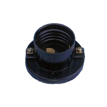 Portalámparas E27 4A 250V negro