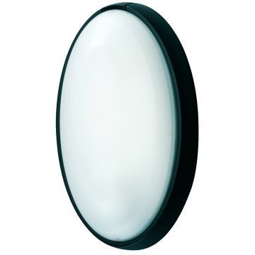 Aplique estanco oval E27 IP44 anclaje sin tornillo blanco