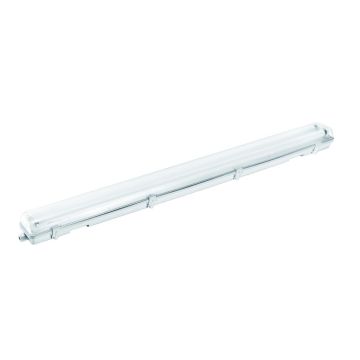 Pantalla estanca LED para 2 tubos de LED T8 24W 1560x108x85mm. IP65