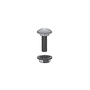 Tornillo con tuerca-arandela dentada galvanizado en caliente M6x12