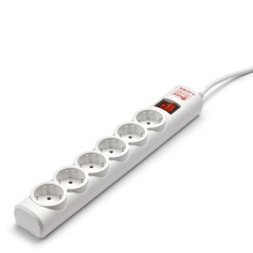 Regleta Salicru SPS SAFE 6 - Protectores eléctricos activos de última generación (6 Tomas Schuko)