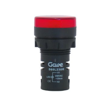 PILOTO MULTI-LED FIJACIÓN 22,5mm 230V ROJO
