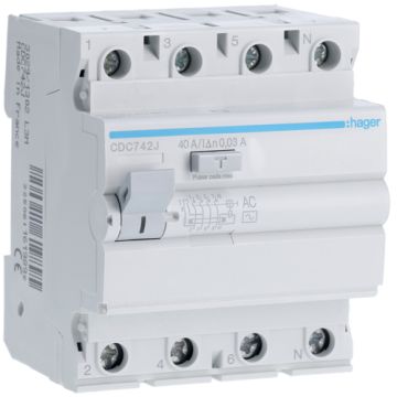Interruptor diferencial 4P 40A 30mA AC