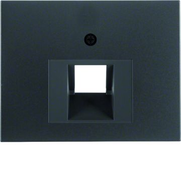 Placa central para conector simple K1 antracita