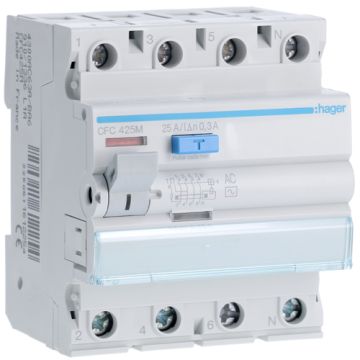 Diferencial 4P 25A 300mA tipo-AC