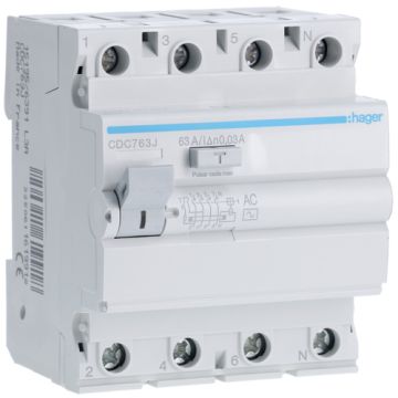 Interruptor diferencial 4P 63A 30mA AC