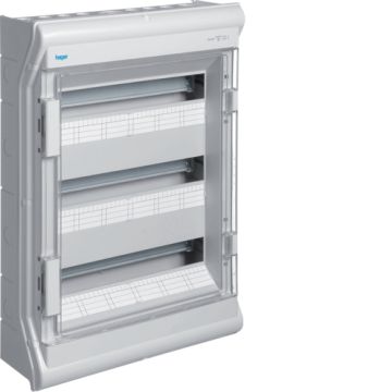 Caja distribución vector VE superficie con 3 filas 54 IP55
