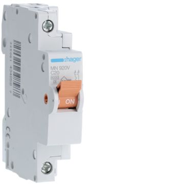 Interruptor automático MN 1P+N 20A curva-C