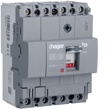 Interruptor automático X160 4P4D 18kA 100A TM fijo