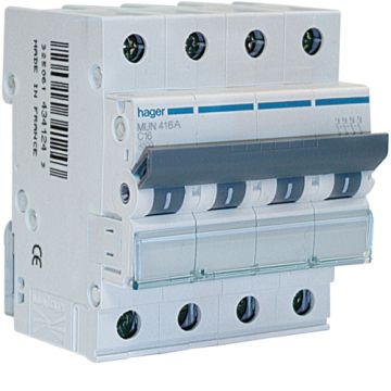 Interruptor automático 4P 63A curva-C 6kA