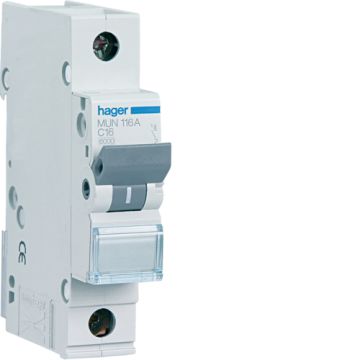 Interruptor automático 1P 6A curva-C 6kA