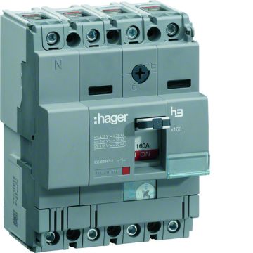 Interruptor automático X160 4P4D 25kA 100A TM regulable fijo
