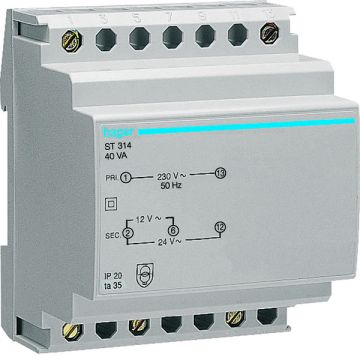 Transformador 40VA 230/12-24V