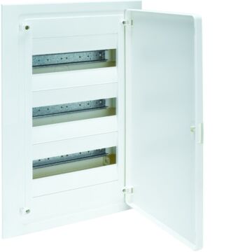 Caja empotrar golf VF con 3 filas 36 módulos opaco blanca regleta