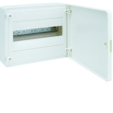 Caja de superficie golf VF con 1 fila 12 módulos opaca blanca+regleta