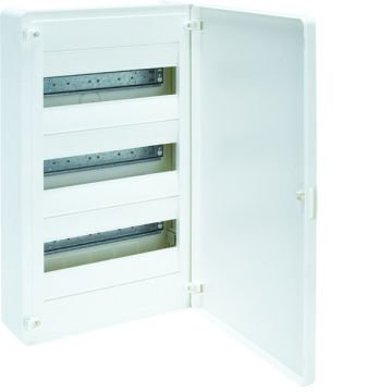 Caja de superficie golf VF con 3 filas 36 módulos opaca blanca+regleta