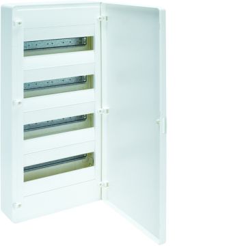 Caja de superficie golf VF con 4 filas 48 módulos opaca blanca+regleta