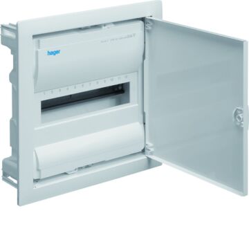 Caja empotrar con 12 módulos 1 fila golf VU puerta opaca blanca