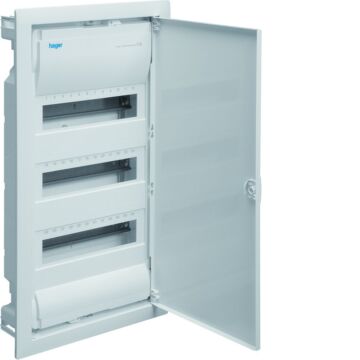 Caja empotrar con 36 módulos 3 filas golf VU puerta opaca blanca