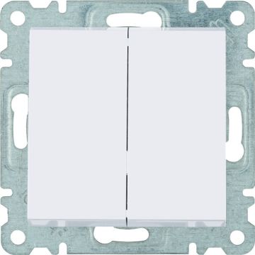 Conmutador doble LUMINA2 blanco polar