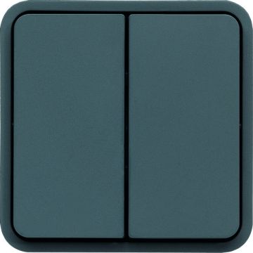 Conmutador doble estanca gris