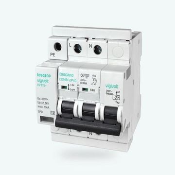 Transitoria 15kA y permanente 240Vac con IGA 2x40A