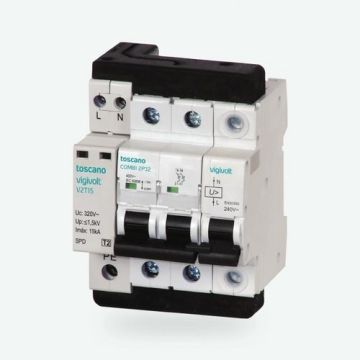 Transitoria 30kA y permanente 240Vac con IGA 2x32A