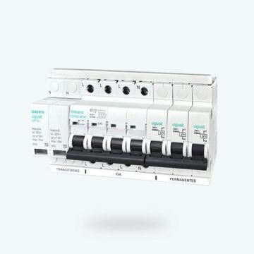 Transitoria 15kA y permanente 400Vac con IGA 4x40A