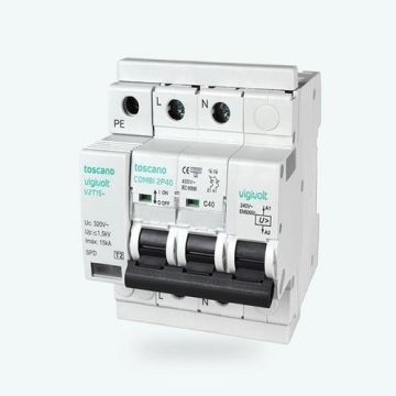 Transitoria 15kA y permanente 240Vac con IGA 2x32A