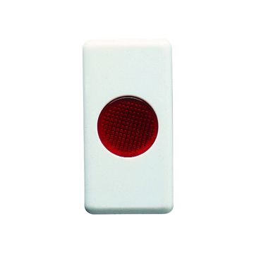 TESTIGO DI SEÑALIZACIÓN INDIVIDUAL - 12/24/250V - ROJO - 1 MÓDULO - SYSTEM WHITE