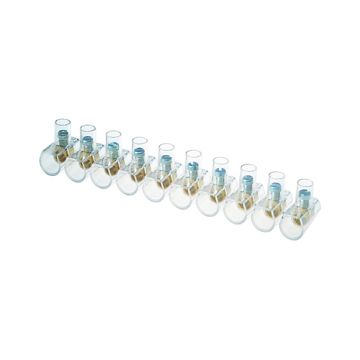 REGLETA VOLANTE EN BARRAS DESMONTABLES - TORNILLO DE CORTAR - SECCIÓN MAX CABLE FLEXIBLE 2,5 MM²- 10 POLOS POR BARRA