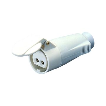BASE MÓVIL RECTA - IP44 - 3P 32A 40-50V 50-60HZ - BLANCO - 12H - CONEXIONADO DE TORNILLO
